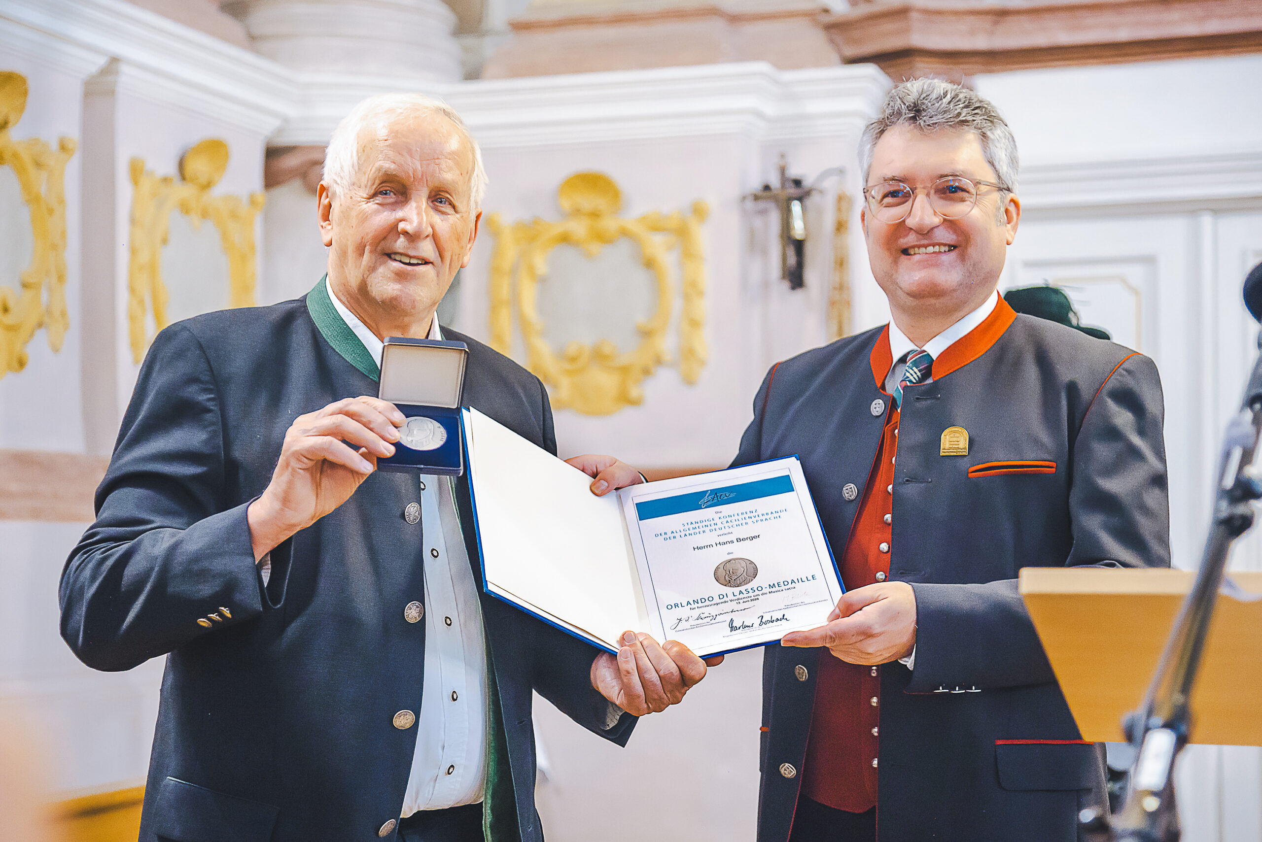 Orlando di Lasso Medaille an Hans Berger